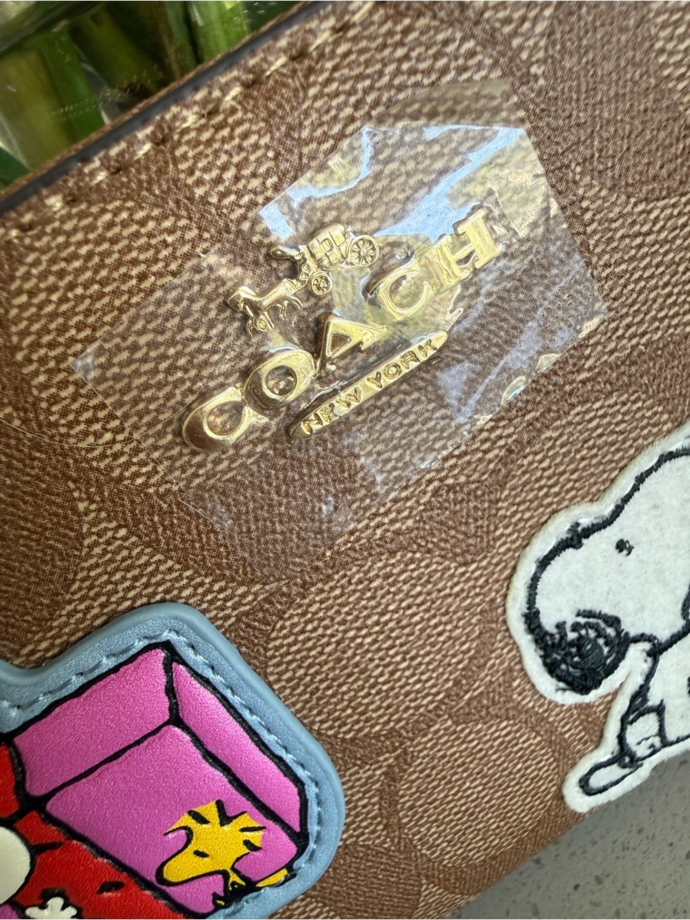 Coach signature C peanuts, snoopy zippered wallet NWOT collectors piece - Picture 6 of 15